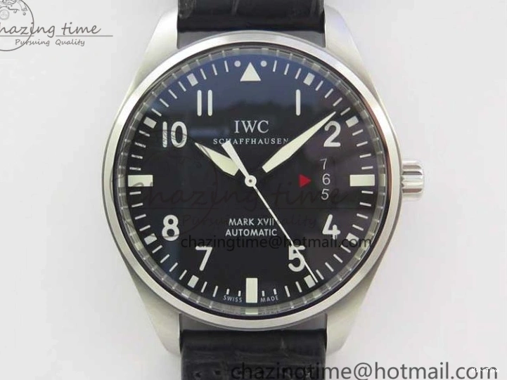 MIROTIME 0723 Affordable Mark XVII IW326501 FKF 1:1 Best Edition Black Dial on Black Leather Strap 7131